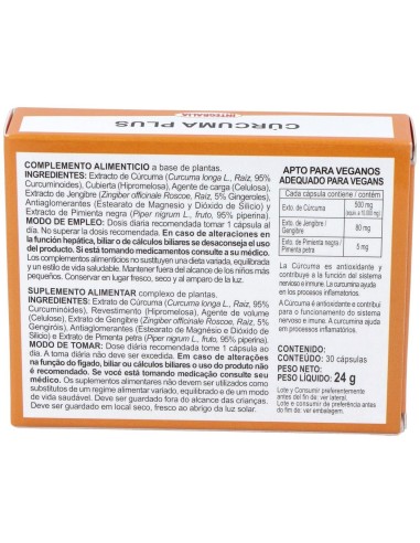 Curcuma Plus 30Cap. de Integralia