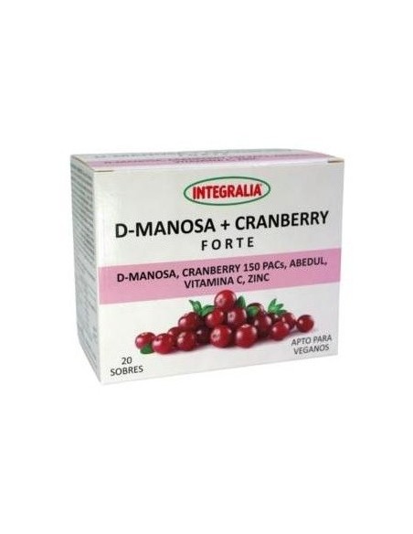 D-Manosa + Cranberry Plus 20Sbrs. de Integralia