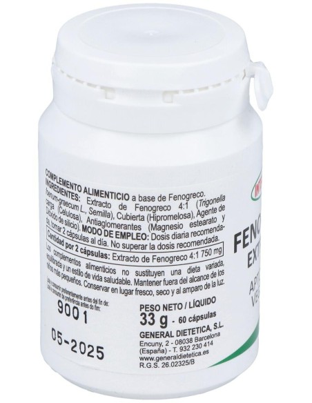 Fenogreco Extracto 60Cap. de Integralia