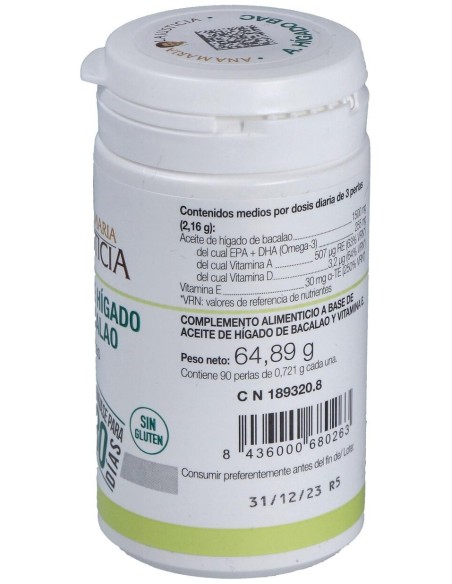 Higado Bacalao 90Perlas de Ana Maria Lajusticia