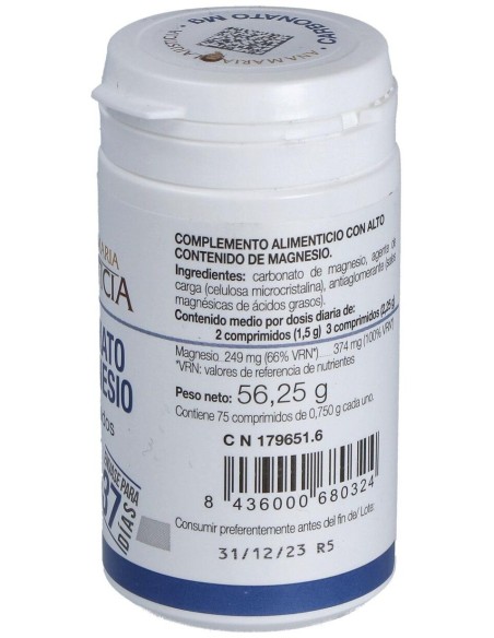 Carbonato Magnesio 75Comp. de Ana Maria Lajusticia
