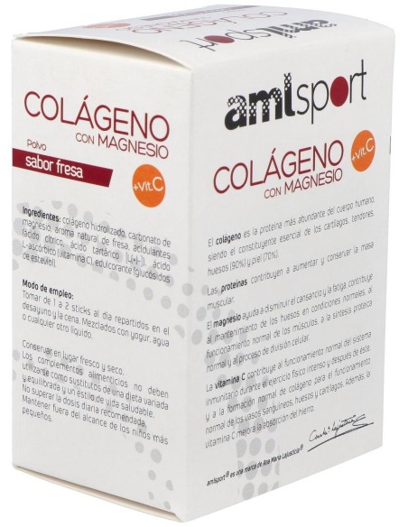 Colageno Con Magnesio Y Vit.C Fresa 20Sti Amlsport de Ana Maria Lajusticia
