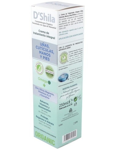 Crema Manos Y Uñas Omega-6 Con Dosificador 250Ml. de Dshila