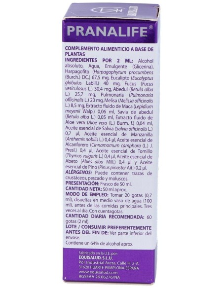 Pranalife 2-5-6 50Ml. de Equisalud