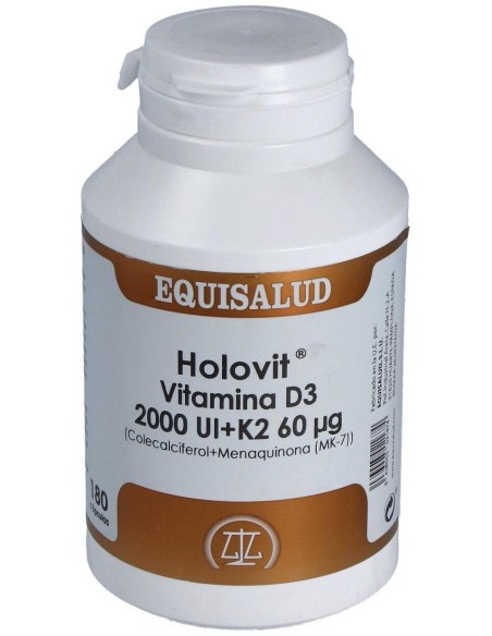 Holovit Vit. D3 2000Ui+K2 60Mcg+Menaquinona 180Cap de Equisalud