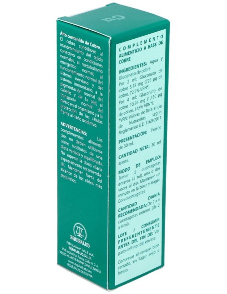 Oligogluco-Cu Cobre 30Ml. de Equisalud