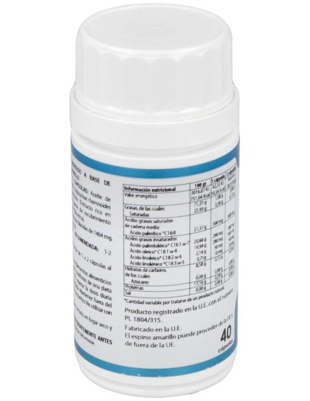 Omega 7 1000Mg. Aceite Bayas Espino Amarillo 40Cap de Equisalud