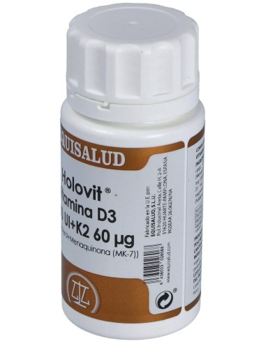 Holovit Vit. D3 2000Ui+K2 60Mcg+Menaquinona 50Cap. de Equisalud