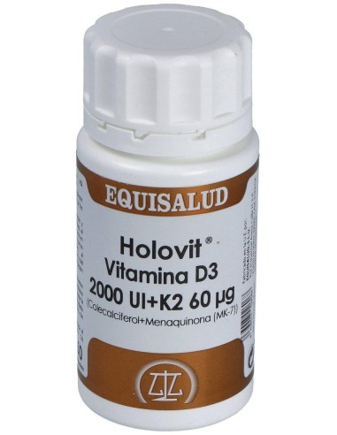 Holovit Vit. D3 2000Ui+K2 60Mcg+Menaquinona 50Cap. de Equisalud