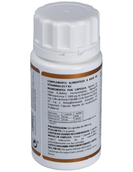 Holovit Vit. D3 2000Ui+K2 60Mcg+Menaquinona 50Cap. de Equisalud