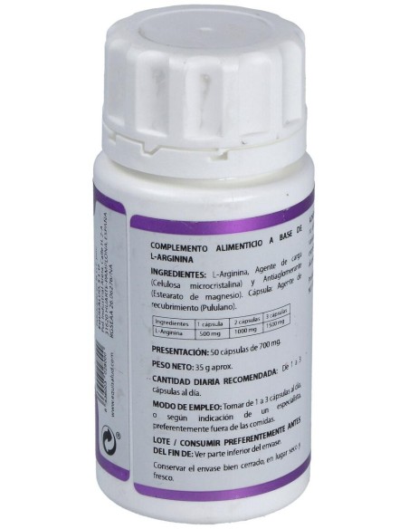 Holomega L-Arginina 50Cap. de Equisalud