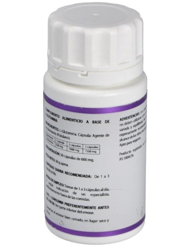 Holomega L-Glutamina 50Cap. de Equisalud
