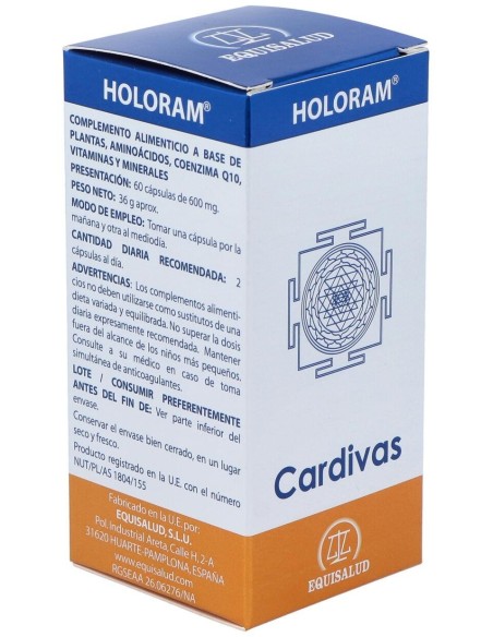 Holoram Cardivas 60Cap. de Equisalud