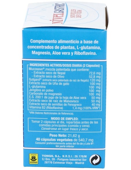 Nivelgastric (Stomacalm) 40Cap. de Tongil