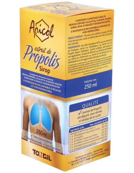 Apicol Extracto Propolis Jarabe 250Ml. de Tongil
