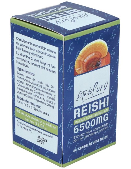 Reishi 6500Mg. 60Cap. Estado Puro de Tongil