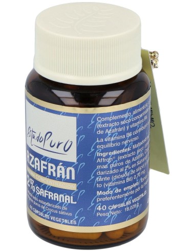 Azafran 2% Safranal 40Cap. Estado Puro de Tongil