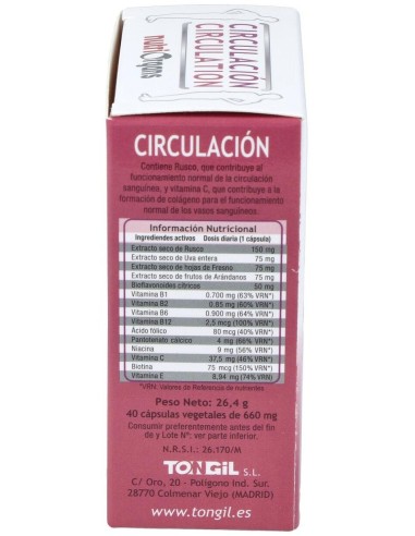 Nutriorgans Circulacion 40Comp de Tongil