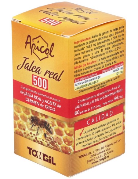 Apicol Jalea Real 500Gr. 60Perlas de Tongil