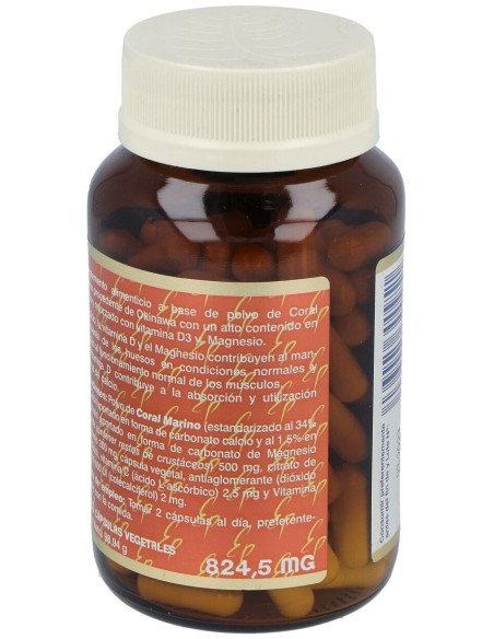 Calcio Coral+Vit D3+Mg 120Cap. Estado Puro de Tongil