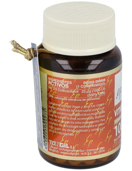 Vitamina D3 1000Ui 100Comp. Estado Puro de Tongil