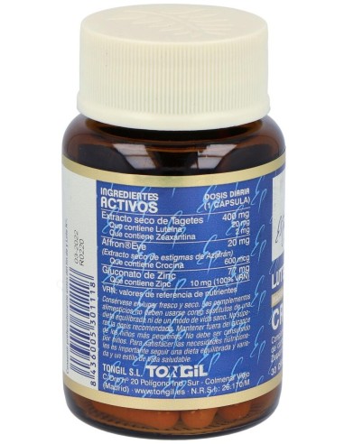 Luteina 20Mg. Crocina 30Cap. Estado Puro de Tongil