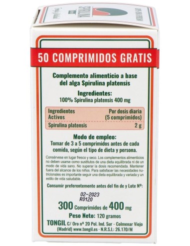 Spirulina 300Comp. de Tongil