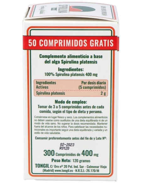 Spirulina 300Comp. de Tongil