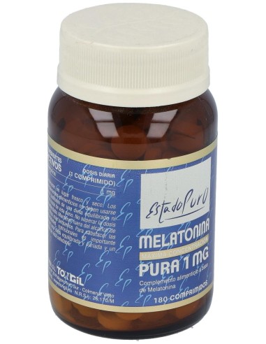 Melatonina Pura 1Mg. 180Comp. Estado Puro de Tongil