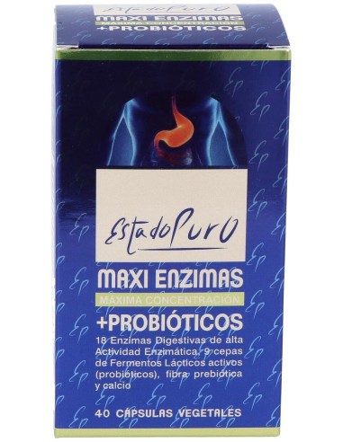 Maxi Enzimas Con Probioticos 40Cap. Estado Puro de Tongil