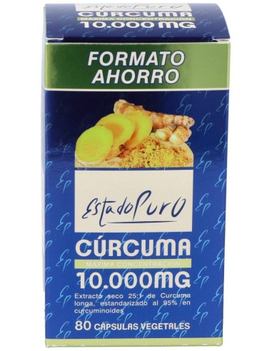 Curcuma 10.000Mg. Full Spectrum Comprex 80 Cap. Estado Puro de Tongil