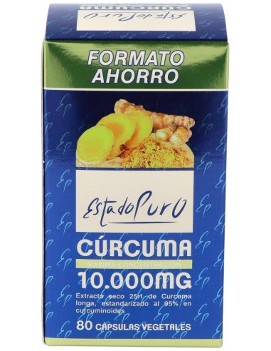Curcuma 10.000Mg. Full Spectrum Comprex 80 Cap. Estado Puro de Tongil