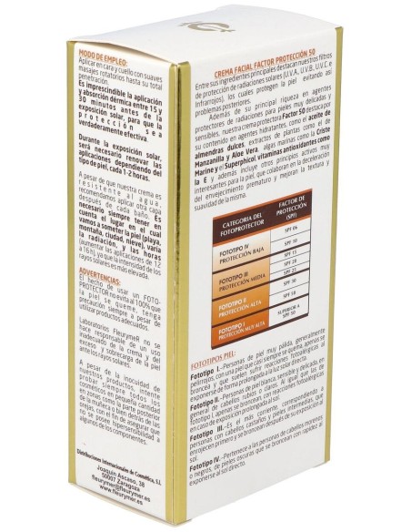 Crema Solar Facial Spf-50 Tubo 80Ml. de Fleurymer
