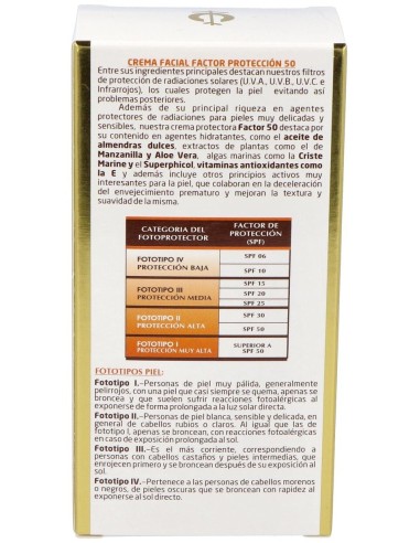 Crema Solar Facial Spf-50 Tubo de Fleurymer