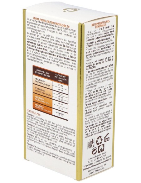 Crema Solar Facial Spf-50 Tubo 80Ml. de Fleurymer