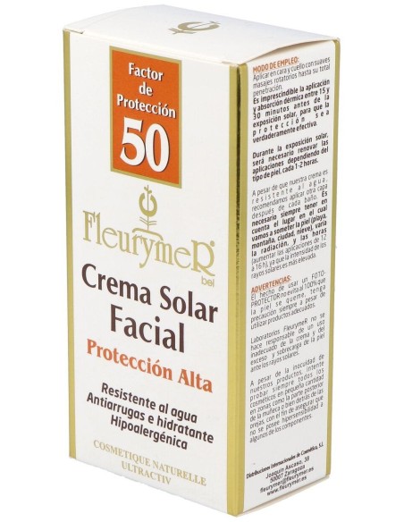 Crema Solar Facial Spf-50 Tubo 80Ml. de Fleurymer
