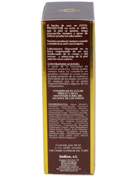 Crema Solar Facial Spf-50 Montaña 80Ml. de Fleurymer