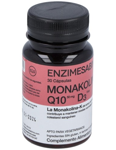Monakolina Forte +Q10+D3 30Cap. de Enzime - Sabinco