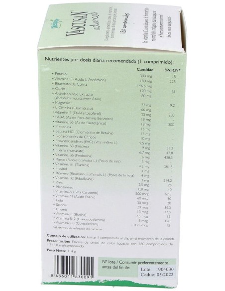 Vascusan Advanced 180 Tabletas de Naturemost