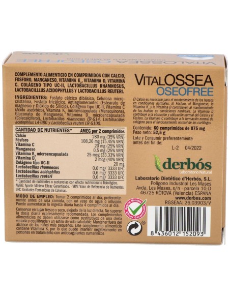 Vitalossea Oseofree 60Comp. de Derbos