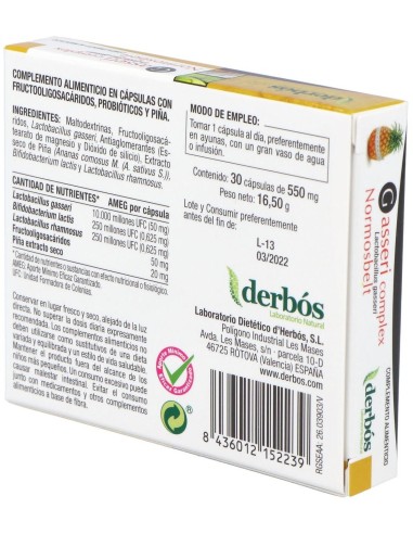 Gasseri Complex (Formula Mejorada) 30Cap. de Derbos