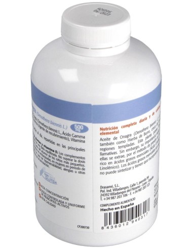 Onagra Aceite 450 Perlas 500Mg Nutrabasicos Drasanvi