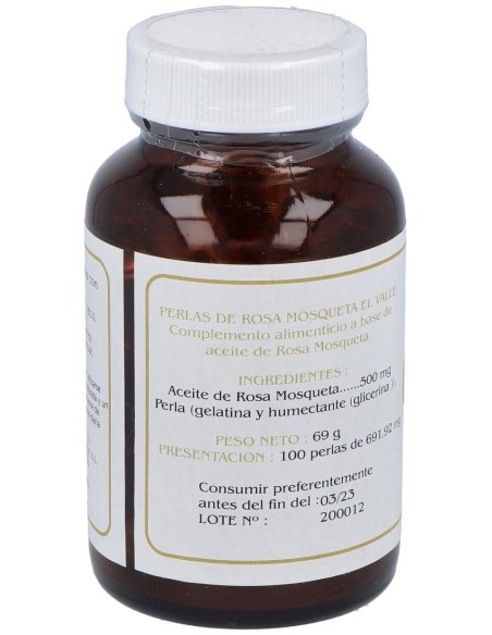 Rosa Mosqueta 500Mg. 100Perlas de El Valle