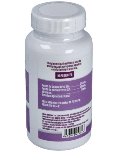 Aceite De Onagra-Borraja-Vit.E 120Perlas de El Valle