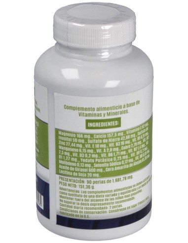 Multivitaminico Mineral 90Perlas de El Valle