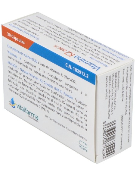 Vitamina K2-7 30Comp. de Vitalfarma