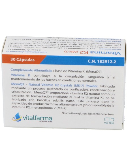 Vitamina K2-7 30Comp. de Vitalfarma