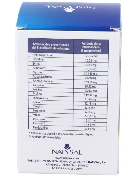 Colageno Hidrolizado Con Silicio Y Vit. D3   60 Comp. de Natysal