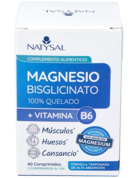 Magnesio Bisglicinato + B6 60Comp. de Natysal
