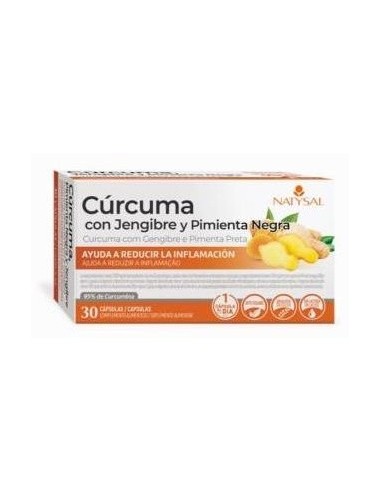 Cúrcuma con Jengibre y Pimienta Negra 30 Cáps. de Natysal